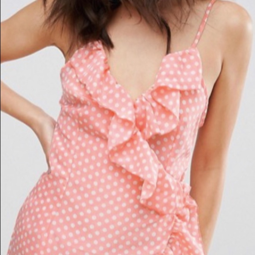 Wrap Polk dot mini dress